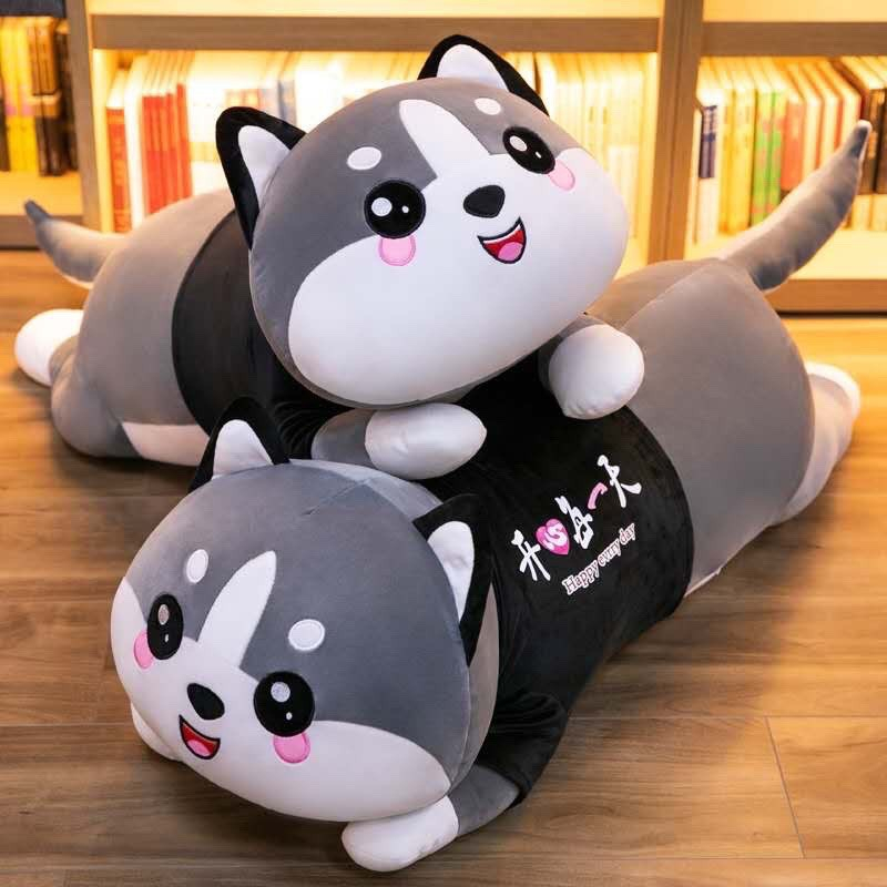 Gấu bông mèo Husky - Size 50cm - Chất liệu vải nhung co giãn 4 chiều, bông gòn cao cập