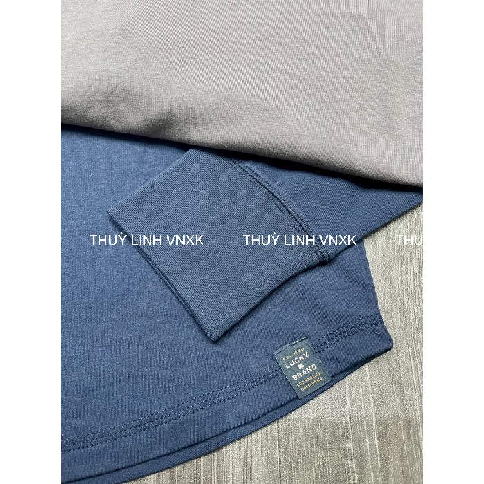 Áo Thun Unisex Tay Dài Cổ Tròn 3 Màu Navy / Xám / Đen