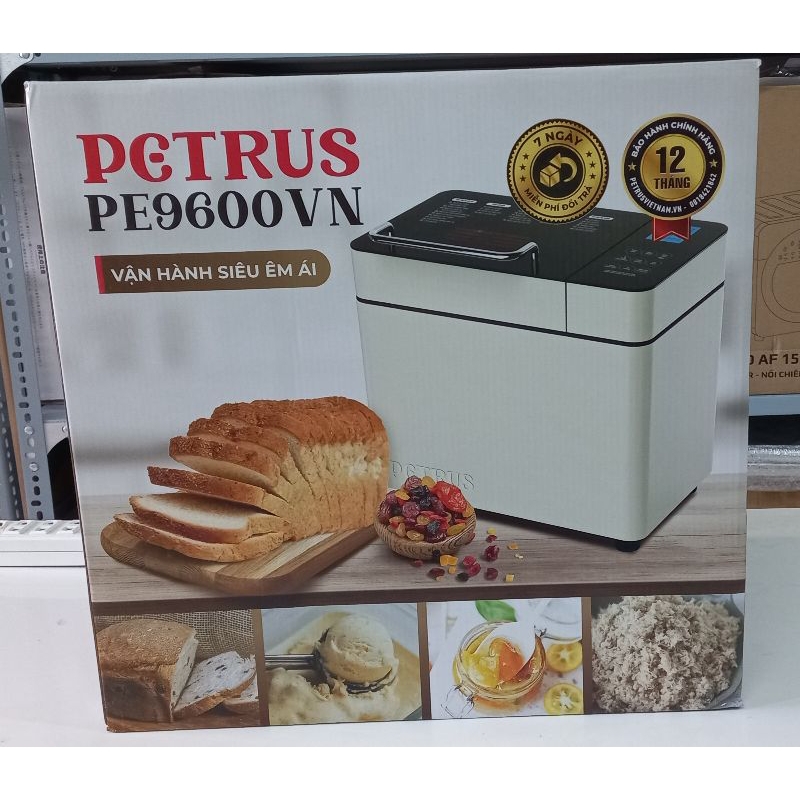Máy làm bánh mì tự động Petrus PE9600VN (bảng tiếng việt)
