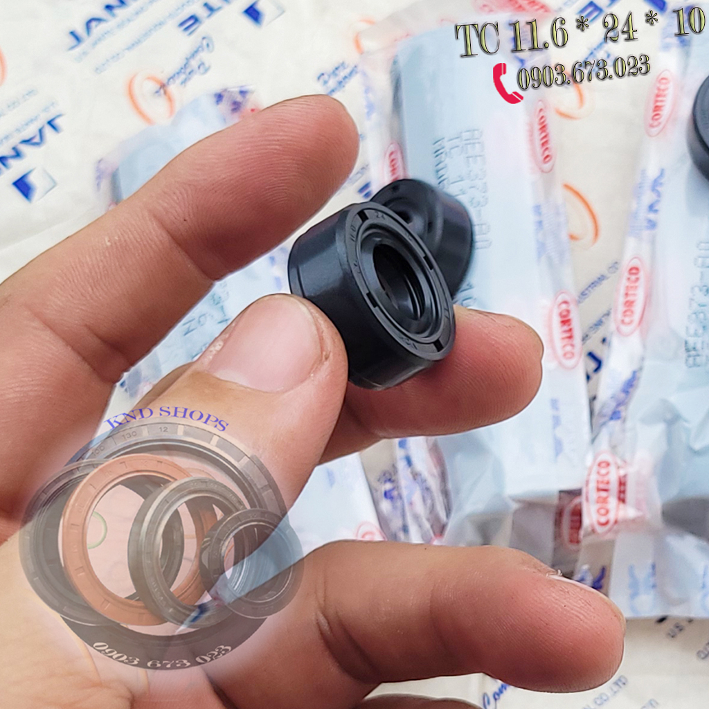 Phốt  cần số NOK/Nactec TC 11.6*24*10 cho xe Dream Wave 100, phụ tùng xe máy loại vòng đệm cao su | KND Shops