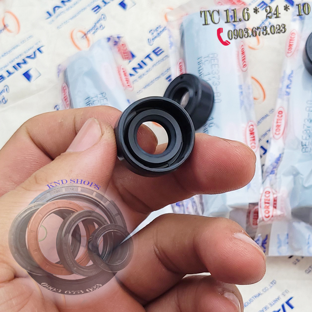 Phốt  cần số NOK/Nactec TC 11.6*24*10 cho xe Dream Wave 100, phụ tùng xe máy loại vòng đệm cao su | KND Shops