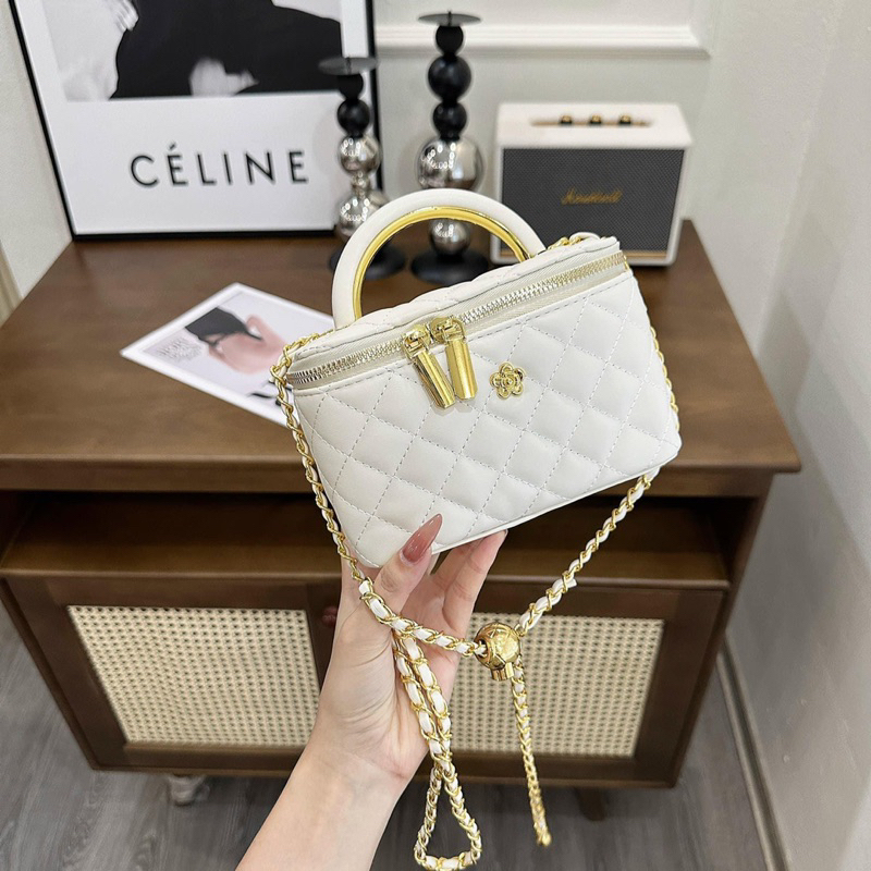 Túi cốp hoa trà size 19 quai nẹp kim loại dây chuông chỉnh dài ngắn hàng QC cao cấp