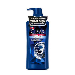 Dầu tắm gội clear men 3 trong 1 active clean 630g