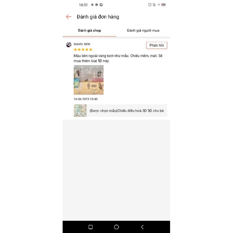 Chiếu điều hoà 5D cho bé kèm gối cao su non