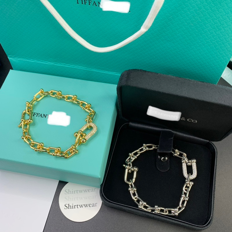 [1:1]Fullbox Lắc tay TFN hoạ tiết chữ U blackpink xích unisex năng động cá tính - Shirtwwear jewelry