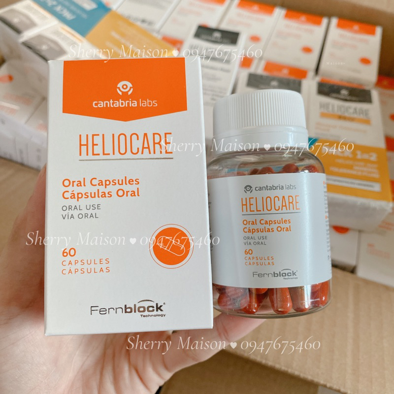 Viên uống chống nắng Heliocare Oral 60 viên/Ultra D/D Plus-Sherry Maison