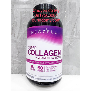 Date t8/2025_ viên uống collagen neocell super collagen c type 1&3 + biotin 360 viên của mỹ