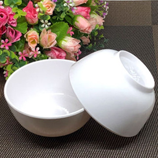Chén Trắng, Đĩa Trắng, Chén Đĩa Ăn Cơm Melamine Màu Trắng