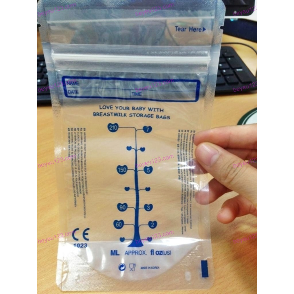 10 Túi / Hộp 60 Túi trữ sữa Mẹ 210ml UNIMOM STANDARD UM870251 UM870183 (Made in Korea)