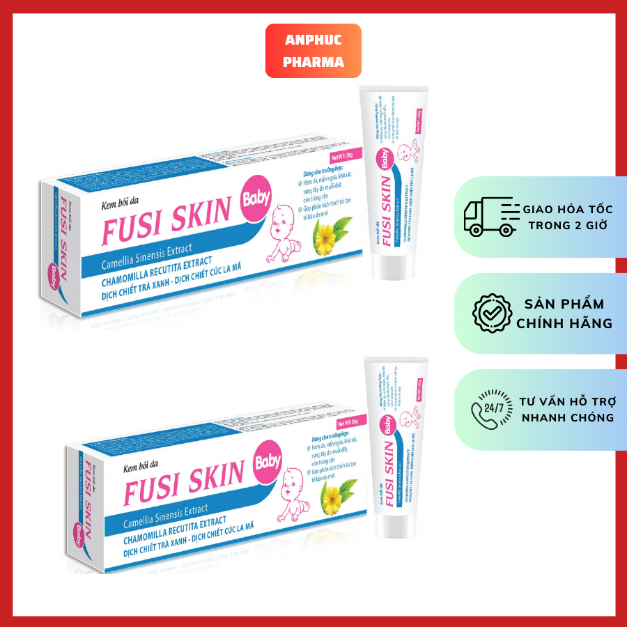 Kem bôi hăm cho bé Fusi Skin Baby  Tuýp 20gram - Giúp bảo vệ giữ ẩm cho da - Giảm hăm ngứa - Giúp làm dịu mát da