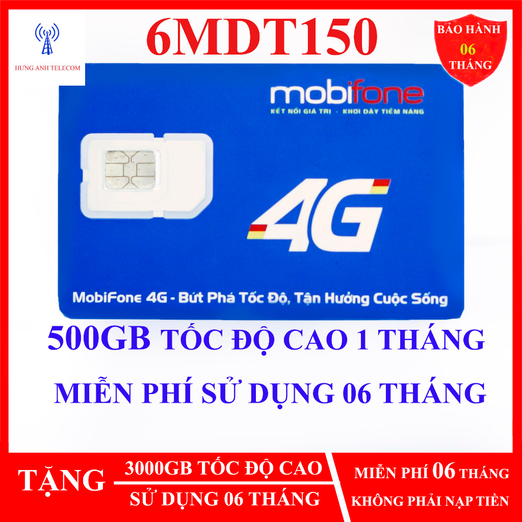 Sim 4G Mobifone MDT250A 12MDT50 12MDT150 6MDT150 6TK135 12TK135 SKY89S không cần nạp tiền