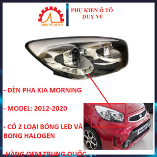 Đèn pha kia morning đời 2012-2020 loại bóng thường halogen và loại bóng có bi có led