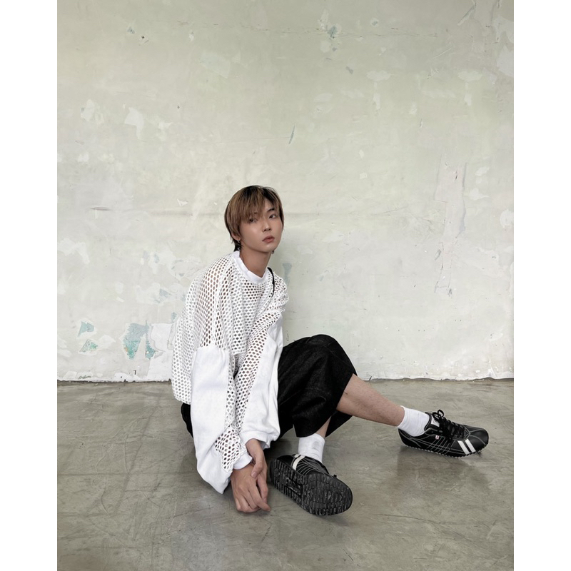 NET TOP - Áo lưới trắng