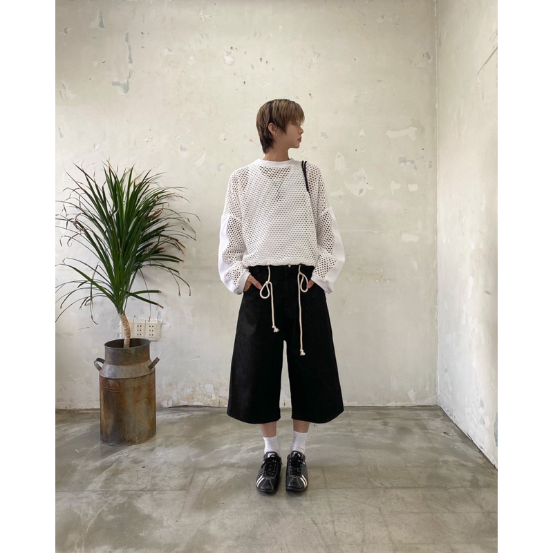 NET TOP - Áo lưới trắng