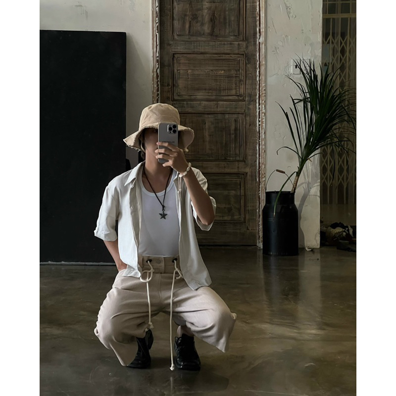ÁO SƠ MI TAY NGẮN LINEN - DADDY OLD SHIRT