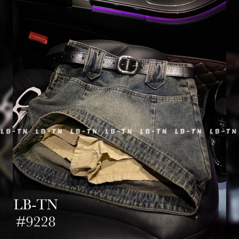 Chân váy jeans kèm đai hàng QCL1