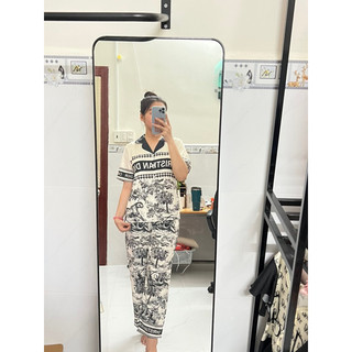Đồ bộ pijama lụa xước TK 2CE