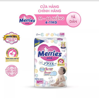 Tã/bỉm dán Merries size M - 64 miếng