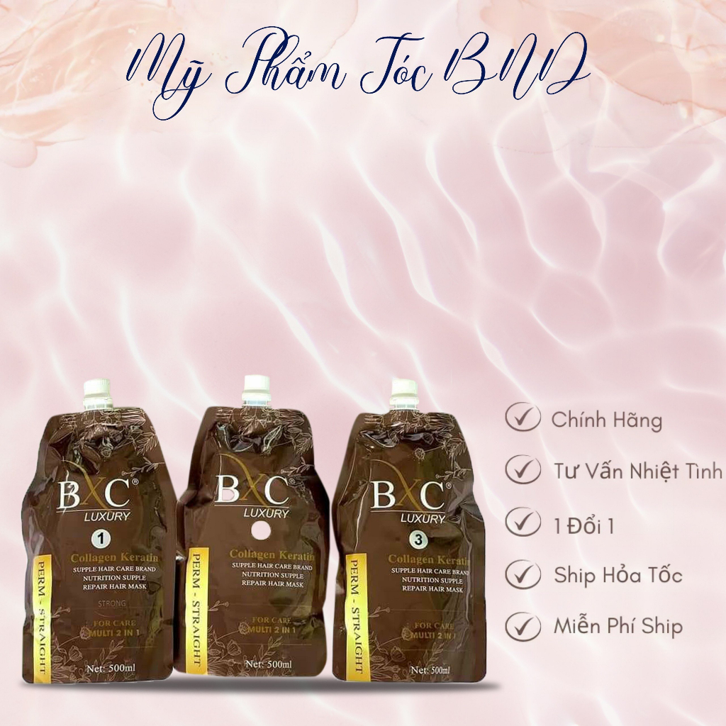 Kem Uấn Ép Tóc Đa Năng BXC luxury Tóc Khoẻ PH 9.25, Tóc Trung Bình PH 7, Tóc Yếu PH 5.3