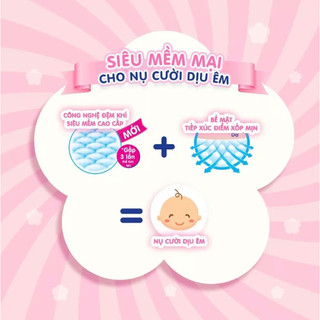 Tã/bỉm dán Merries size M - 64 miếng (Cho bé 6 - 11kg)