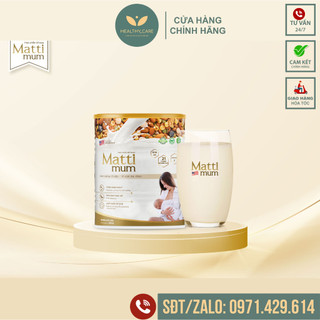Sữa hạt lợi sữa matti mum 100% đạm thực vật cho mẹ sau sinh - hộp 650g