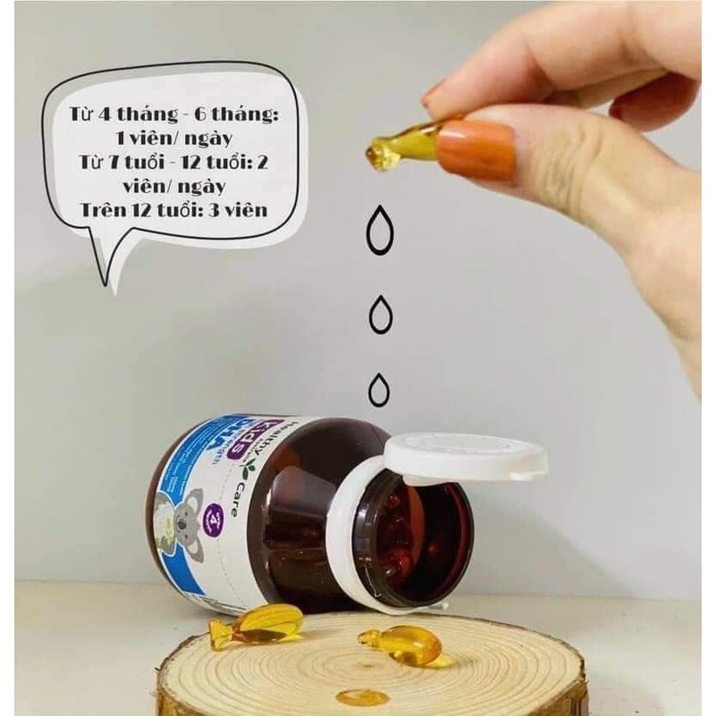 Viên uống bổ sung dưỡng chất cho bé Healthy Care High Strength DHA 60 viên