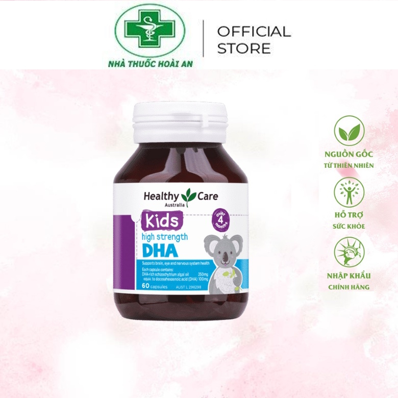 Viên uống bổ sung dưỡng chất cho bé Healthy Care High Strength DHA 60 viên