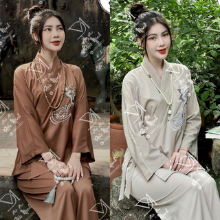 Đồ lam đi lễ chùa - pháp phục đi chùa đồ lam bộ phật tử cao cấp và trang trọng