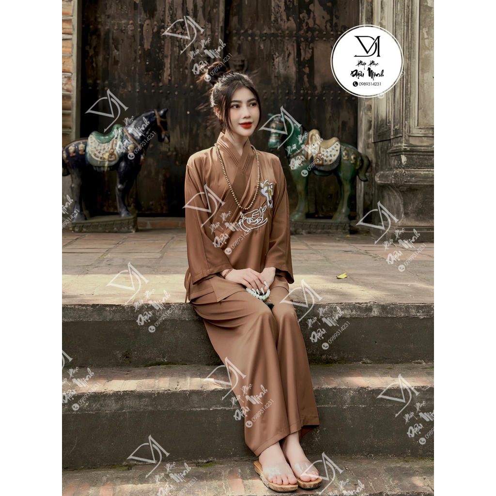 Đồ Lam Đi Lễ Chùa - Pháp Phục Đi Chùa Đồ Lam Bộ Phật Tử Cao Cấp Và Trang Trọng