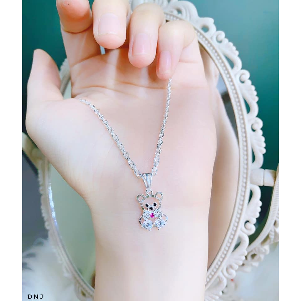 Dây chuyền mặt gấu dễ thương cho bé