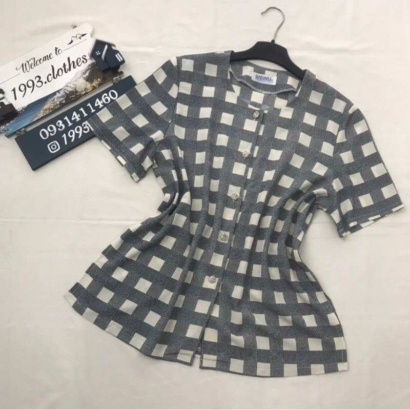 🌿Áo sơmi caro vintage WEINU - 2hand, si tuyển🌿