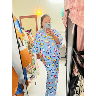 ĐỒ BỘ PIJAMA LỤA MỊN CÁNH DƠI TK 2CE
