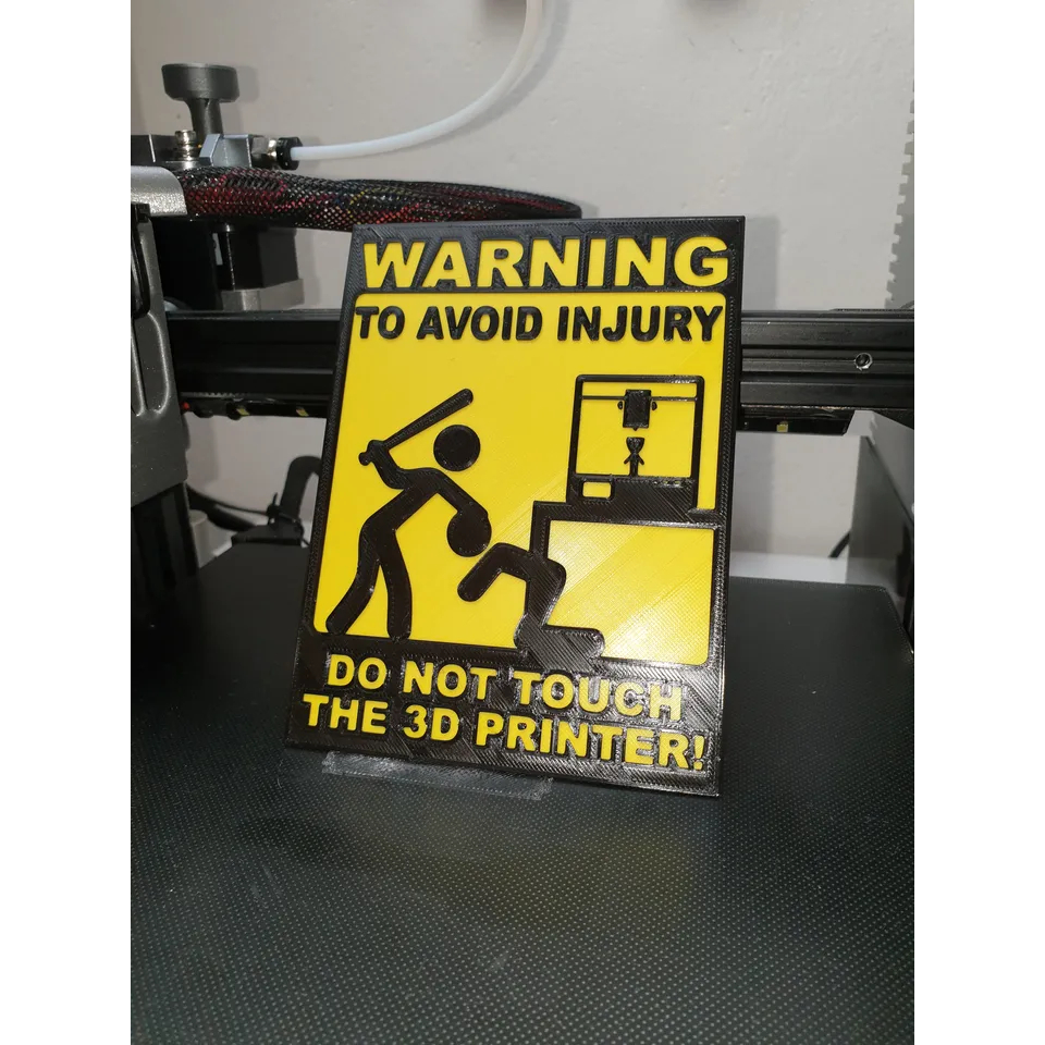MẪU IN 3D Nhựa - 3D Printer Warning sign Original - MS26