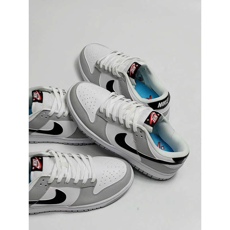 Giày SB trắng xám vệt đen, giày SB dunk low retro SE nam ảnh thật tự chụp