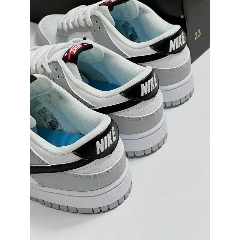 Giày SB trắng xám vệt đen, giày SB dunk low retro SE nam ảnh thật tự chụp