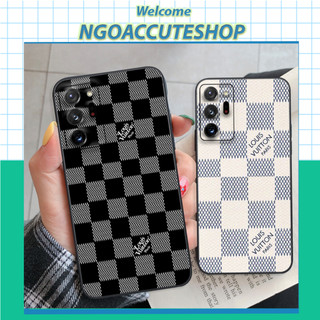 Ốp lưng Samsung Note 20 / Note 20 Plus / Note 20 Ultra / Note 20+ in hình thương hiệu LV, họa ô vuông caro bàn cơ