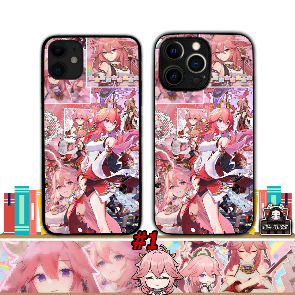 Ốp Lưng OPPO A95 A94 A92 A74 A73 A55 A54 A53 A52 A15 A16 A17 k A57 A77s RENO 7 8 - Yae Miko - GENSHIN IMPACT