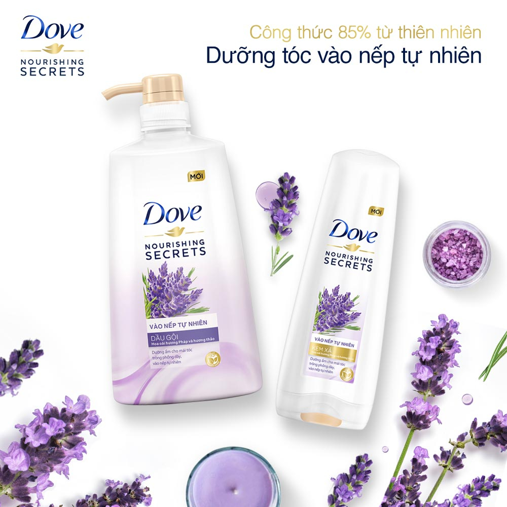 Kem Xả Dove Vào Nếp Tự Nhiên 320g