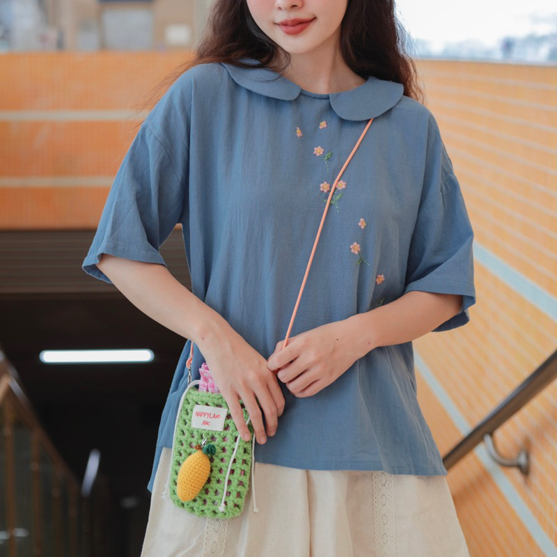 Áo thêu hoa nhí | Lá Xoè