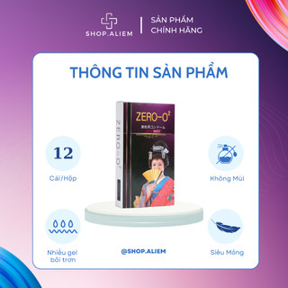 Bao cao su siêu mỏng Nhật Bản ZeRo O2 1 chiếc