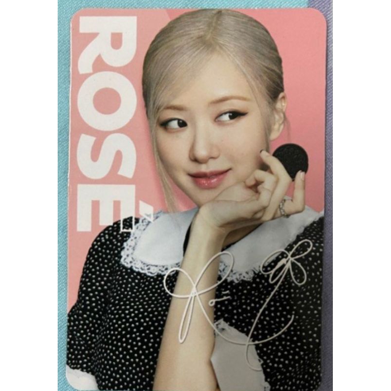 Thẻ Card Oreo Black Pink  thẻ Róse cầm bánh(1000% card off, không df)