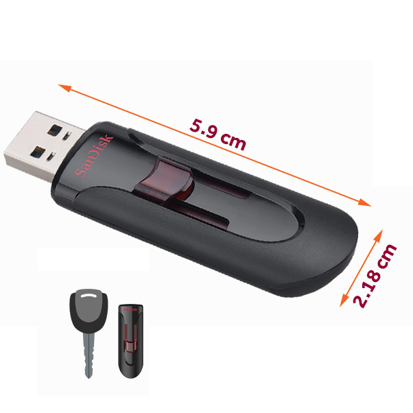 USB 16GB 32GB 3.0 SanDisk Cruser Glide CZ600 - Bảo Hành Chính Hãng 5 Năm - Vision Art