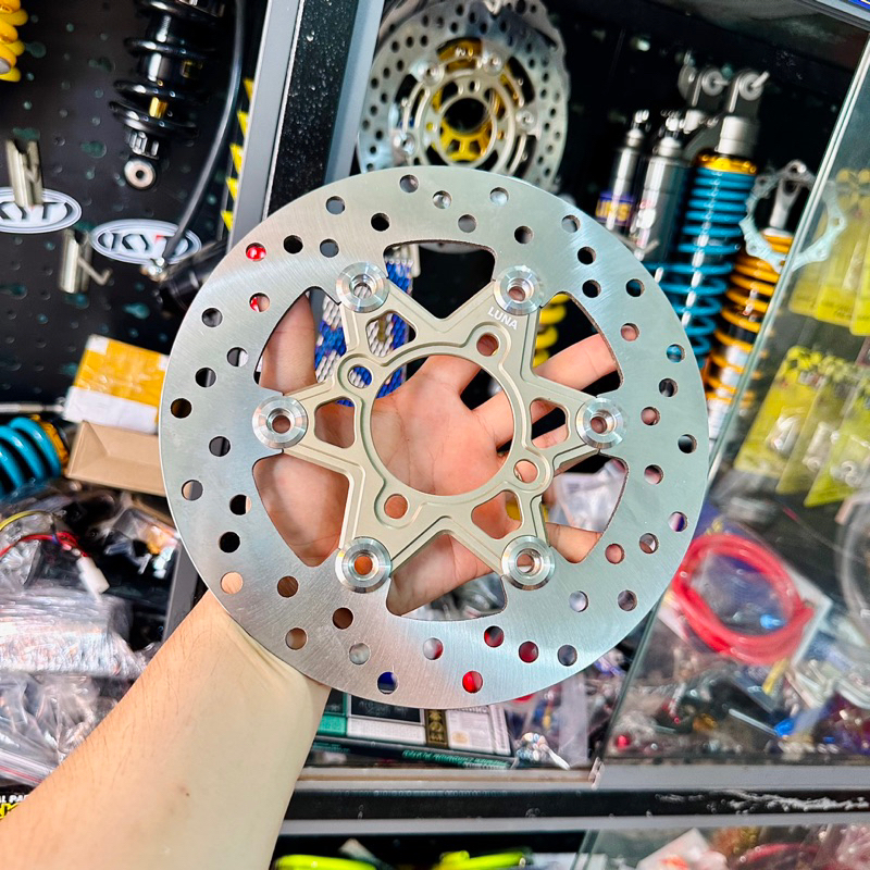 Đĩa Thắng Luna CNC Lòng Nhôm Khoen Inox 304 220mm