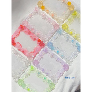 Toploader decor kem thạch chảy mix charm hoa hồng