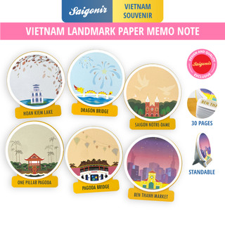 Giấy Note Giấy Ghi Chú 30 Tờ Hình Danh Lam Thắng Cảnh Việt Nam Quà Tặng Quà Lưu Niệm Saigonir
