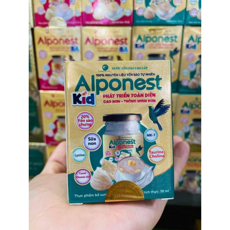 Yến sào Alponest 20% yến giúp bé cao lớn thông minh và tăng cân tốt
