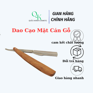 Cán dao cạo lông mặt - cạo râu cán gỗ - cạo lông mày- dao cạo inox cán gỗ cao cấp