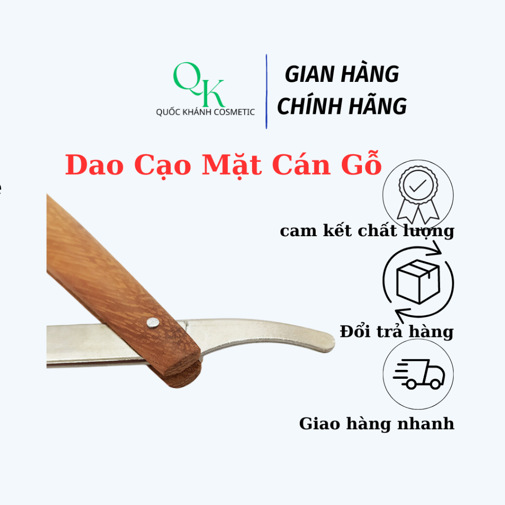 Cán Dao cạo Lông mặt - Cạo Râu cán gỗ - cạo lông mày- Dao Cạo Inox Cán Gỗ Cao Cấp