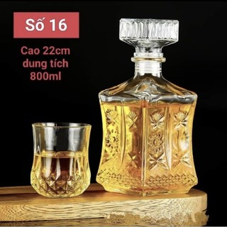 Bình đựng rượu ngâm sâm thuỷ tinh 800ml -Chai Số 16