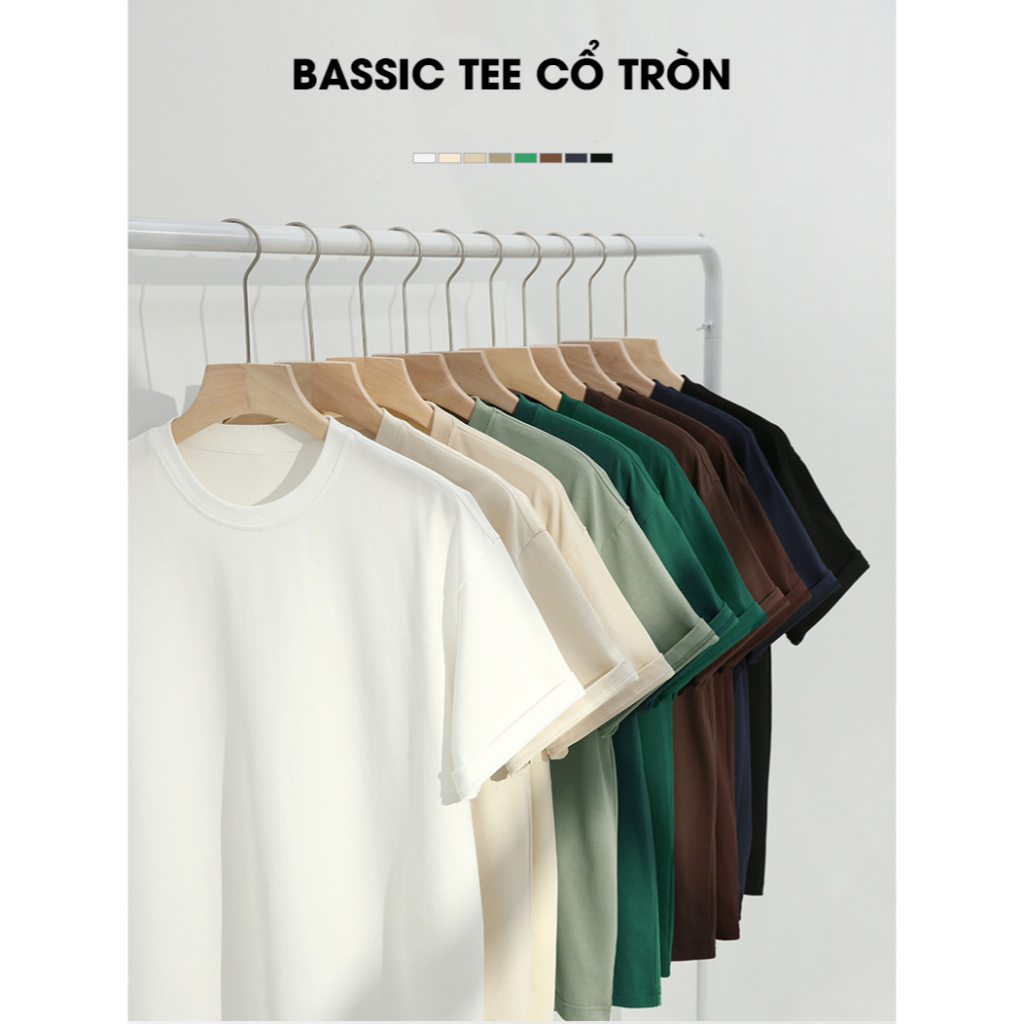 Áo Thun Trơn Cotton 100% 250gsm Premium Full Color FREDO